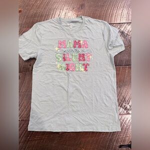 Silent Night Graphic Tee - light green